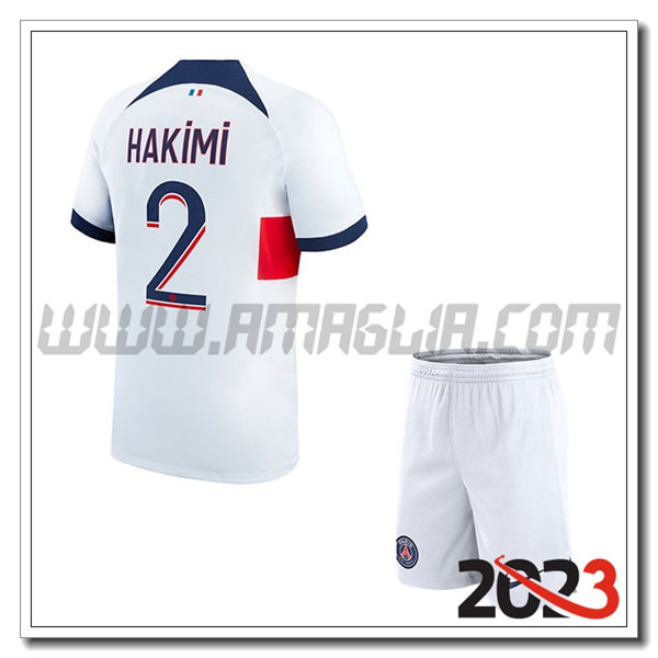 Kit Maglia PSG Bambino HAKIMI #2 Seconda 2023 2024