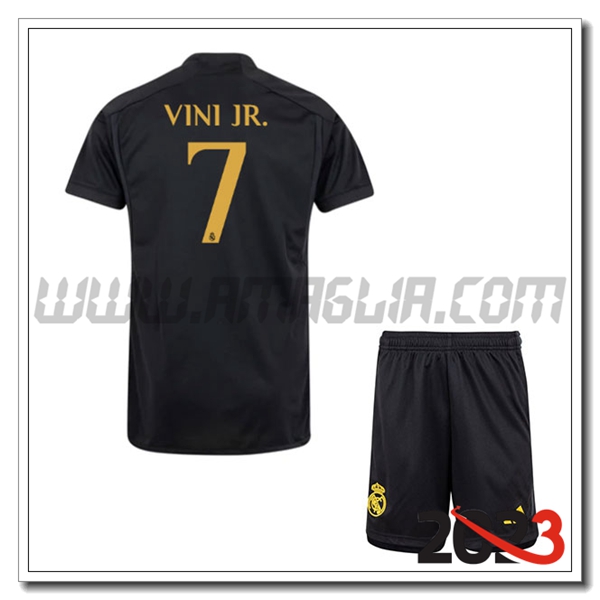 Kit Maglia Real Madrid Bambino VINI JR. #7 Terza 2023 2024