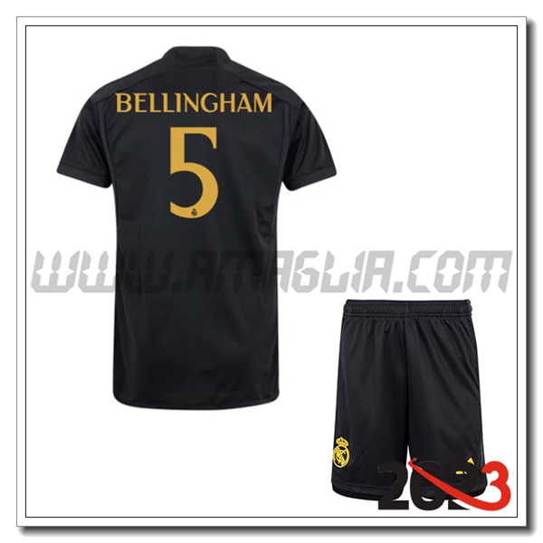 Kit Maglia Real Madrid Bambino BELLINGHAM #5 Terza 2023 2024
