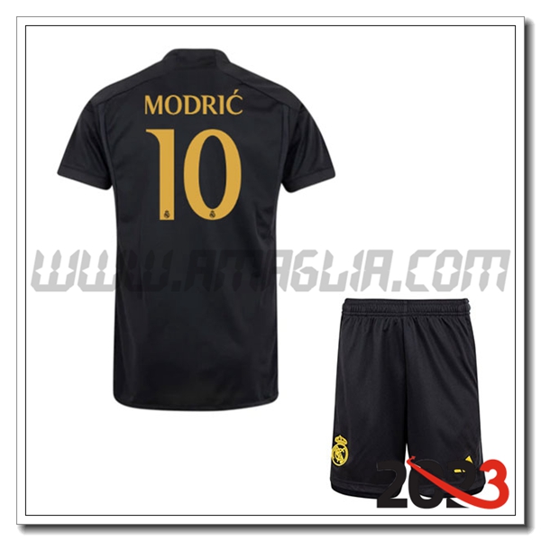 Kit Maglia Real Madrid Bambino MODRIC #10 Terza 2023 2024