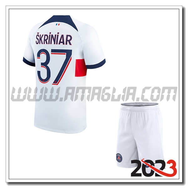 Kit Maglia PSG Bambino SKRINIAR #37 Seconda 2023 2024