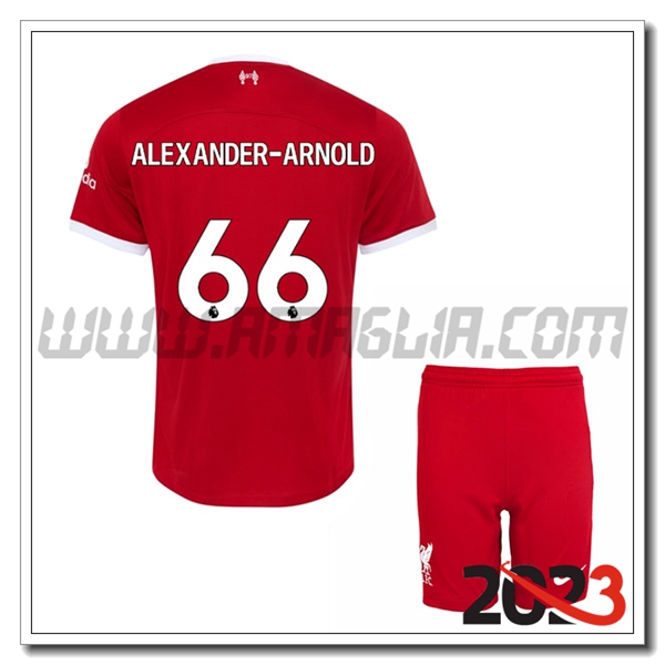 Kit Maglia FC Liverpool Bambino ALEXANDER-ARNOLD #66 Prima 2023 2024