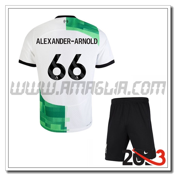Kit Maglia FC Liverpool Bambino ALEXANDER-ARNOLD #66 Seconda 2023 2024