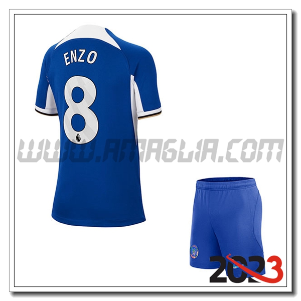 Kit Maglia FC Chelsea Bambino NKUNKU #8 Prima 2023 2024