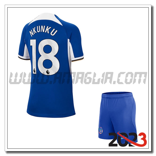 Kit Maglia FC Chelsea Bambino ENZO #18 Prima 2023 2024