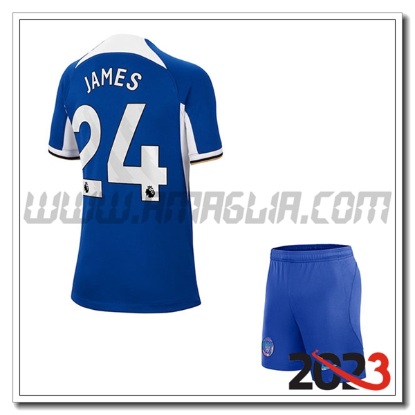 Kit Maglia FC Chelsea Bambino JAMES #24 Prima 2023 2024