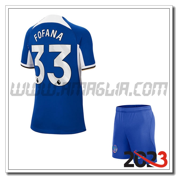 Kit Maglia FC Chelsea Bambino FOFANA #33 Prima 2023 2024
