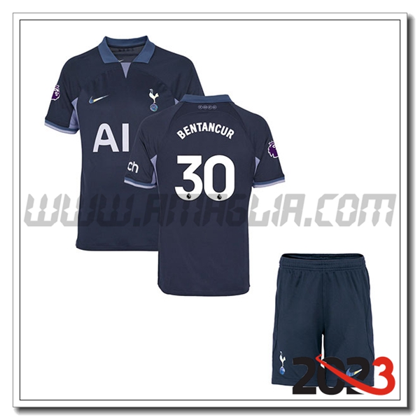 Kit Maglia Tottenham Hotspur Bambino BENTANCUR #30 Seconda 2023 2024