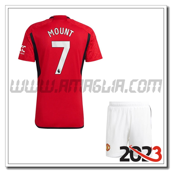 Kit Maglia Manchester United Bambino MOUNT #7 Prima 2023 2024