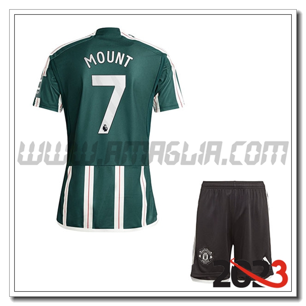 Kit Maglia Manchester United Bambino MOUNT #7 Seconda 2023 2024