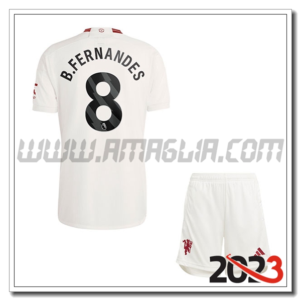 Kit Maglia Manchester United Bambino B. FERNANDES #8 Terza 2023 2024