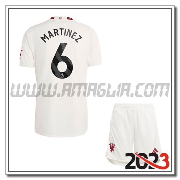Kit Maglia Manchester United Bambino MARTINEZ #6 Terza 2023 2024