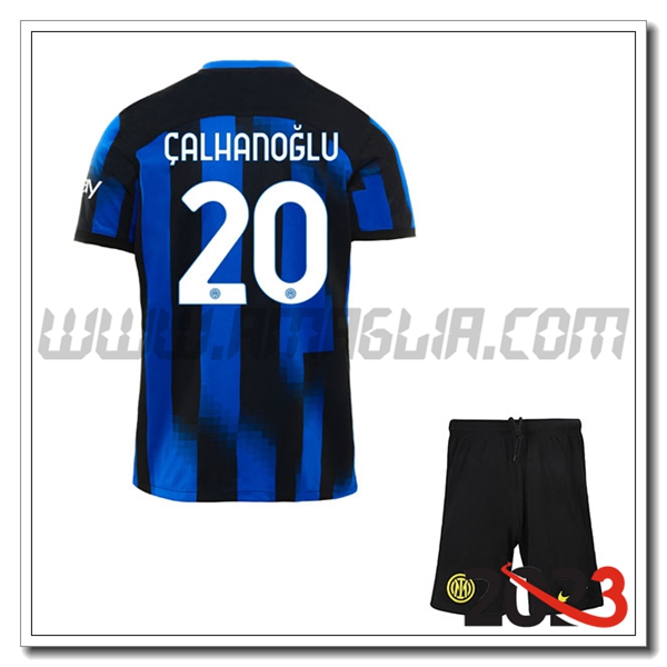 Kit Maglia Inter Milan Bambino CALHANOGLU #20 Prima 2023 2024