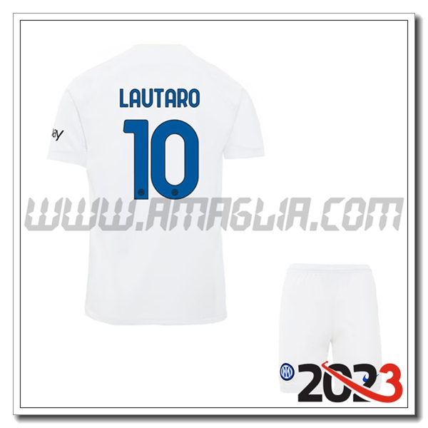 Kit Maglia Inter Milan Bambino LAUTARO #10 Seconda 2023 2024