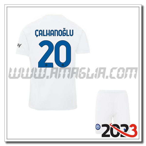 Kit Maglia Inter Milan Bambino CALHANOGLU #20 Seconda 2023 2024