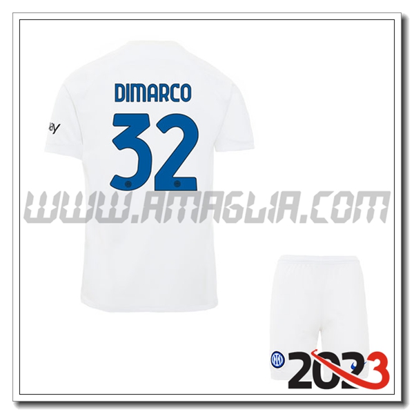 Kit Maglia Inter Milan Bambino DIMARCO #32 Seconda 2023 2024