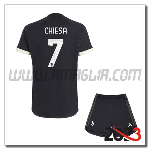 Kit Maglia Juventus Bambino CHIESA #7 Terza 2023 2024