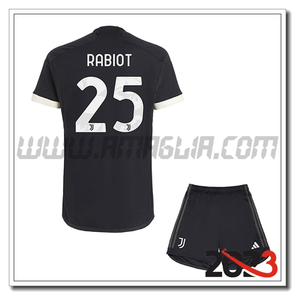 Kit Maglia Juventus Bambino RABIOT #25 Terza 2023 2024