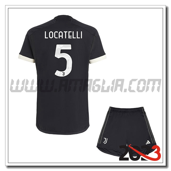 Kit Maglia Juventus Bambino LOCATELLI #5 Terza 2023 2024