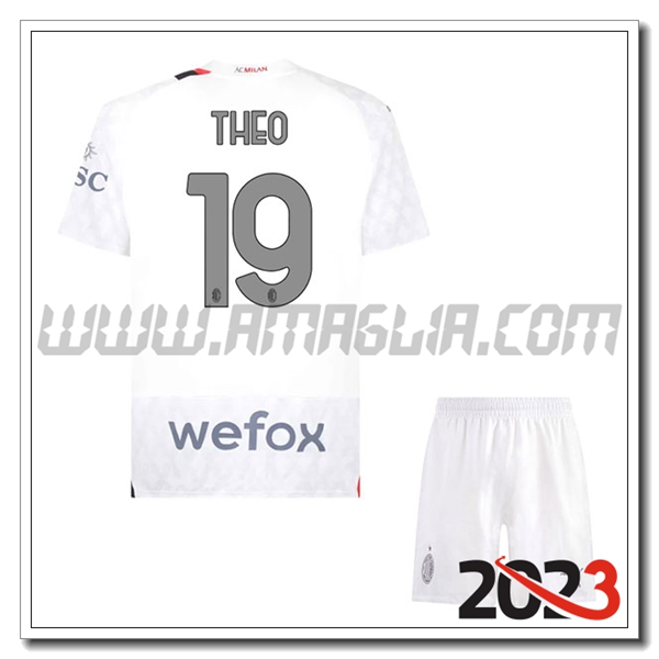 Kit Maglia AC Milan Bambino THEO #19 Seconda 2023 2024