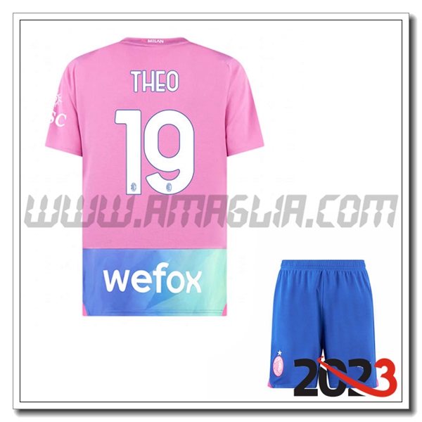 Kit Maglia AC Milan Bambino THEO #19 Terza 2023 2024