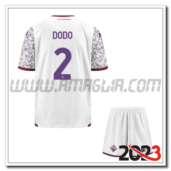 Kit Maglia ACF Fiorentina Bambino DODO #2 Seconda 2023 2024