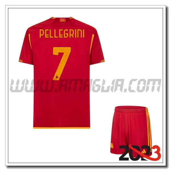 Kit Maglia AS Roma Bambino PELLEGRINI #7 Prima 2023 2024