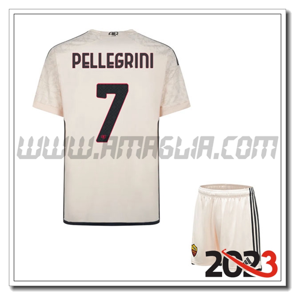 Kit Maglia AS Roma Bambino PELLEGRINI #7 Seconda 2023 2024