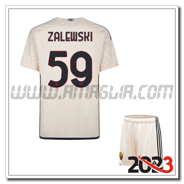 Kit Maglia AS Roma Bambino ZALEWSKI #59 Seconda 2023 2024
