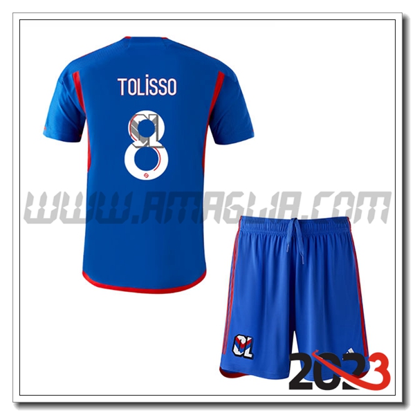Kit Maglia Lyon OL Bambino TOLISSO #8 Seconda 2023 2024