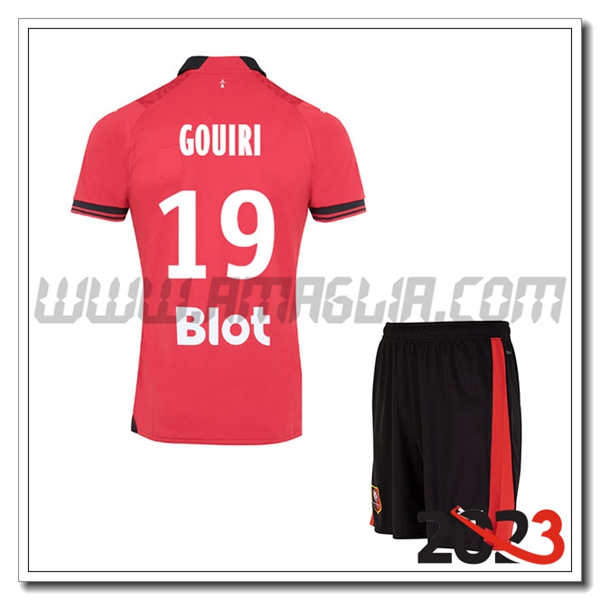Kit Maglia Stade Rennais Bambino GOUIRI #19 Prima 2023 2024
