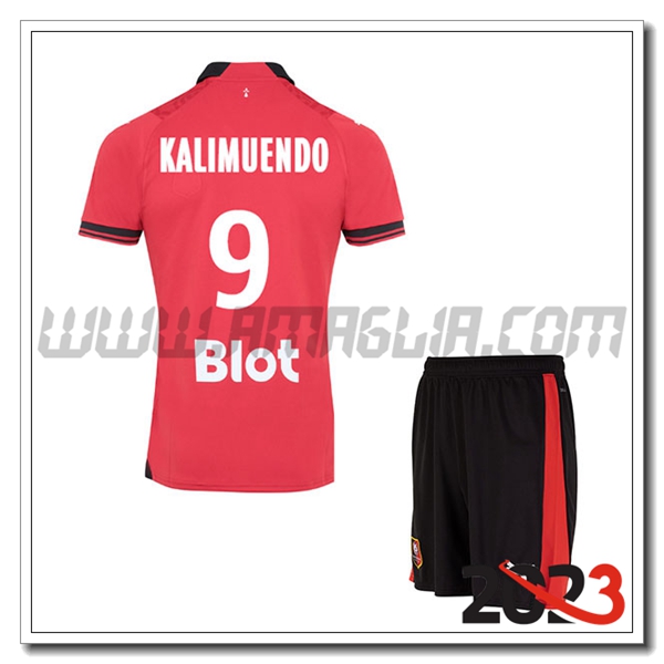 Kit Maglia Stade Rennais Bambino KALIMUENDO #9 Prima 2023 2024