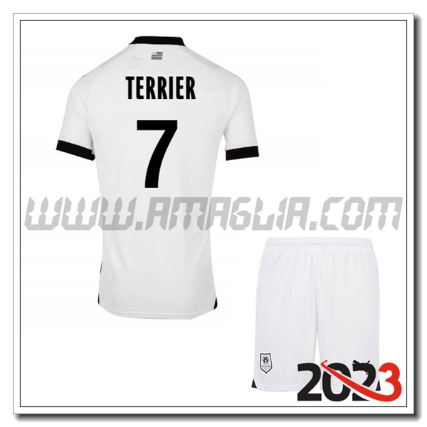 Kit Maglia Stade Rennais Bambino TERRIER #7 Seconda 2023 2024