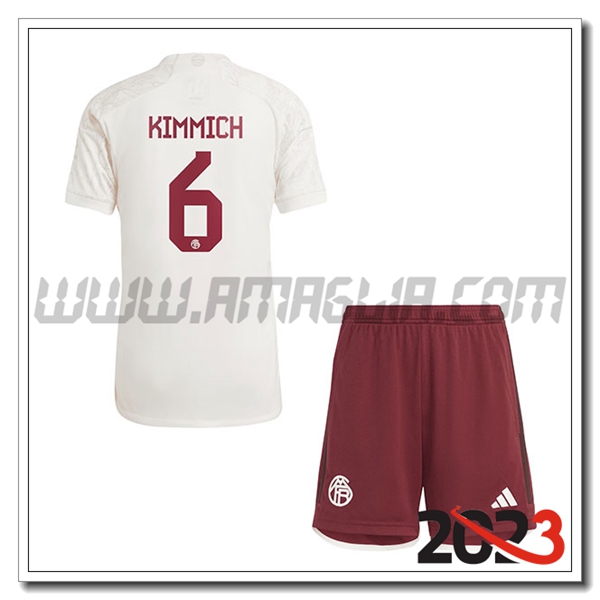 Kit Maglia Bayern Monaco Bambino KIMMICH #6 Terza 2023 2024