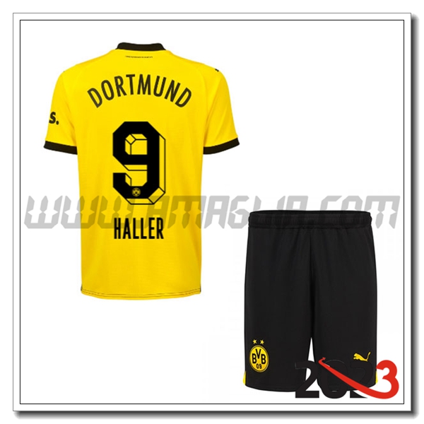 Kit Maglia Dortmund BVB Bambino HALLER #9 Prima 2023 2024