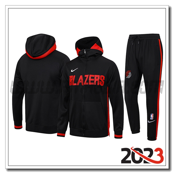 Tuta Allenamento Portland Trail Blazers Nero 2023 2024