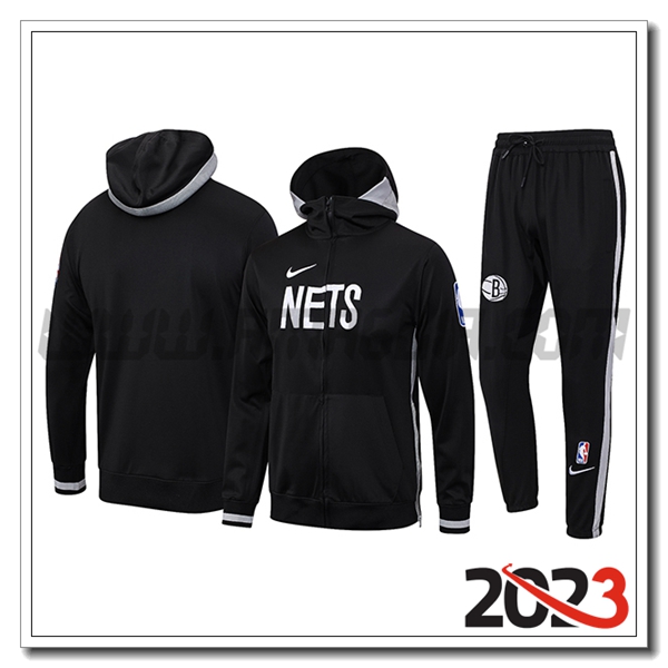 Tuta Allenamento Brooklyn Nets Nero 2023 2024