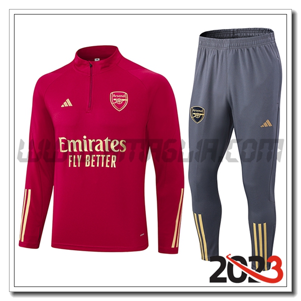 Tuta Allenamento Arsenal Rosso 2023 2024 -04