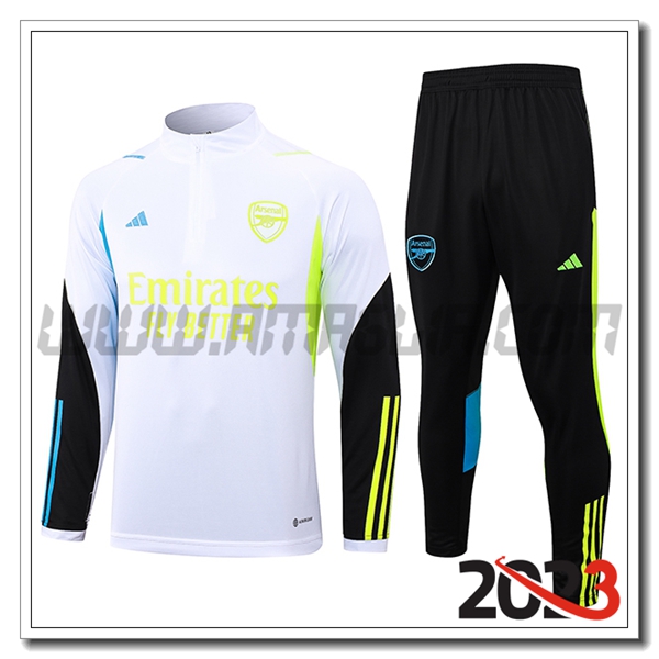 Tuta Allenamento Arsenal Bianco 2023 2024