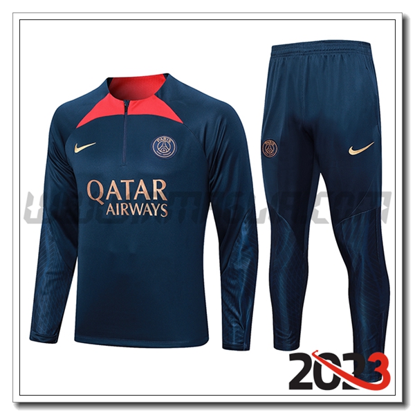 Tuta Allenamento PSG blu marina 2023 2024 -03