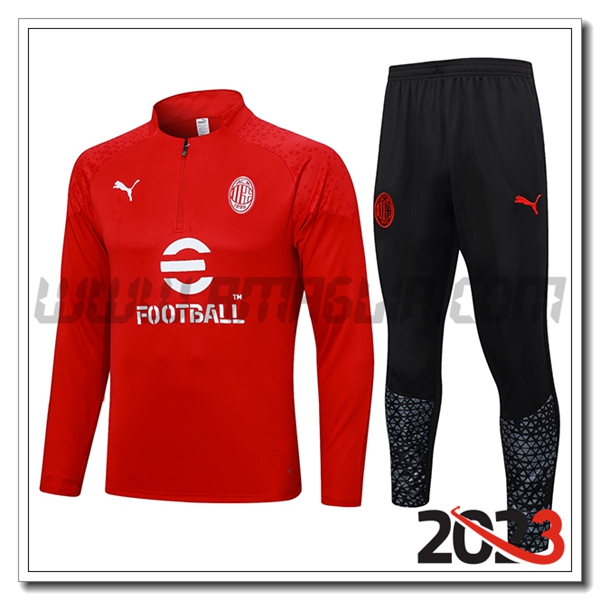Tuta Allenamento AC Milan Rosso 2023 2024 -04