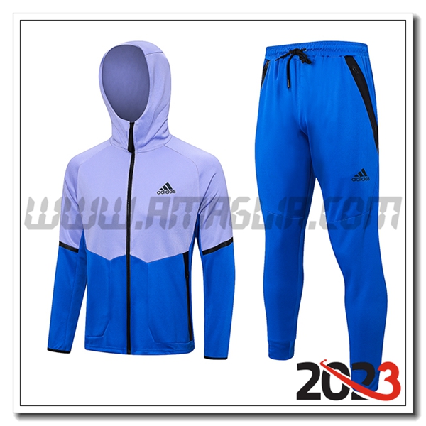Giacca Con Cappuccio Tuta Giacca A Vento Adidas Blu/viola 2023 2024