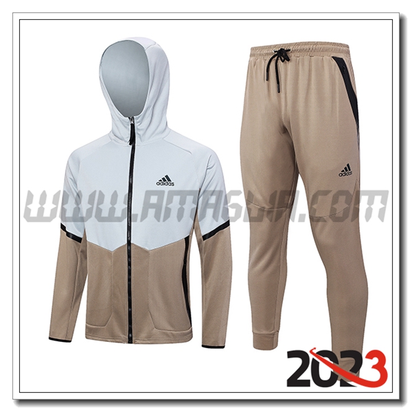 Giacca Con Cappuccio Tuta Giacca A Vento Adidas Marrone 2023 2024