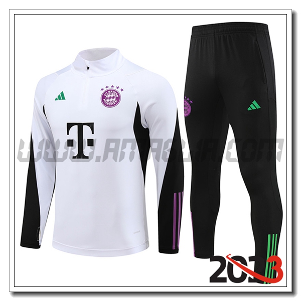 Tuta Allenamento Bayern Monaco Bianco 2023 2024 -02
