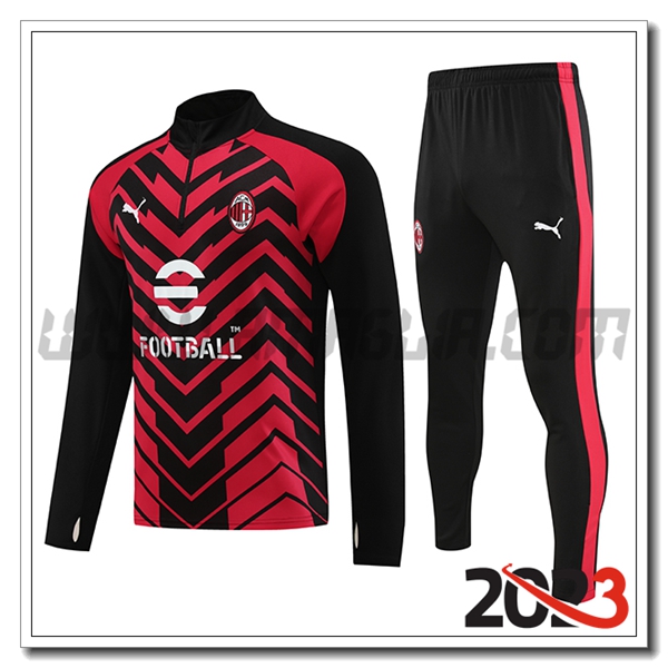 Tuta Allenamento AC Milan Rosso/Nero 2023 2024