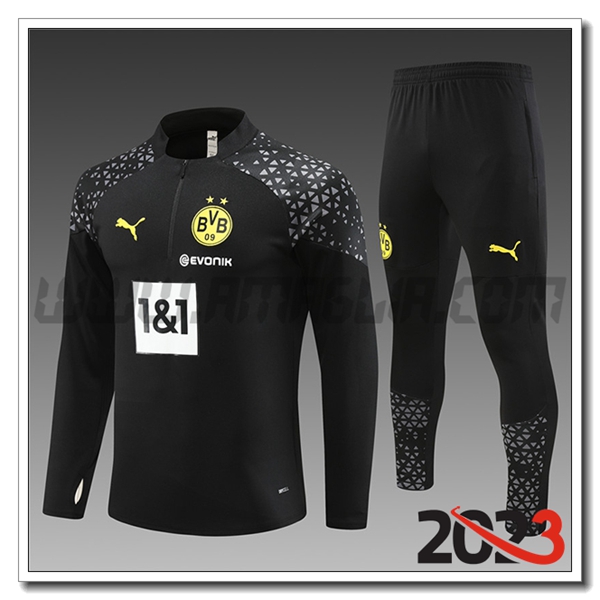 Tuta Allenamento Dortmund Bambino Nero 2023 2024