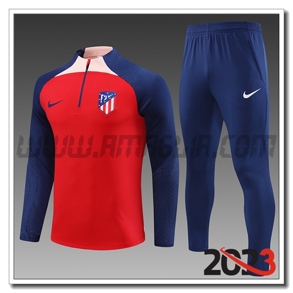 Tuta Allenamento Atletico Madrid Bambino Rosso 2023 2024 -02