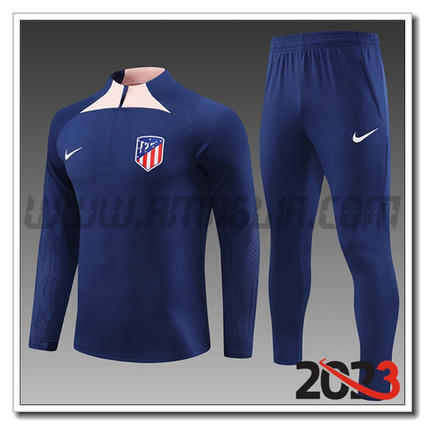 Tuta Allenamento Atletico Madrid Bambino blu marina 2023 2024