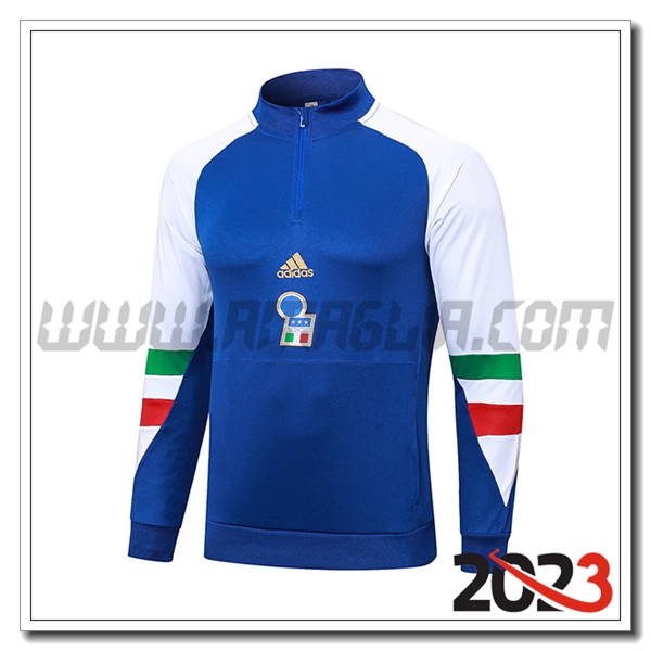 Felpa Allenamento Italia Blu 2023 2024