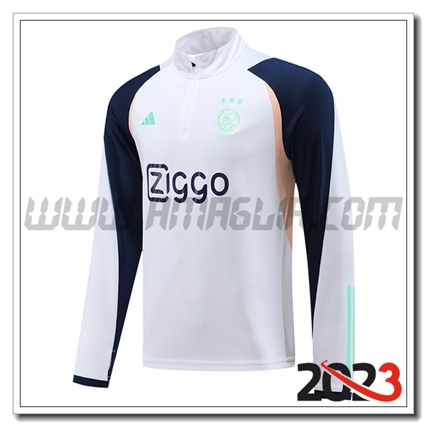 Felpa Allenamento Ajax Bianco 2023 2024 -02